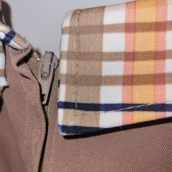 Rare Vintage 80s Plaid Diner Fast Food Button Down Uniform Top Angelica - Picture 5 of 7